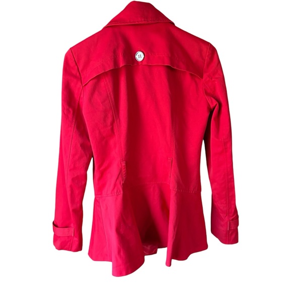 BEBE peplum jacket womens size small red - Picture 2 of 5